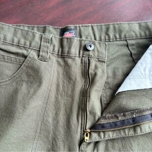 Dickies Olive Green Zip-Up Shorts